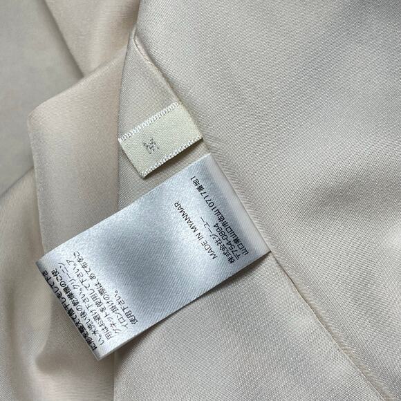 GU Lilac Floral Smocked Waist Long Sleeve Midi Dress M - Picture 6 of 8